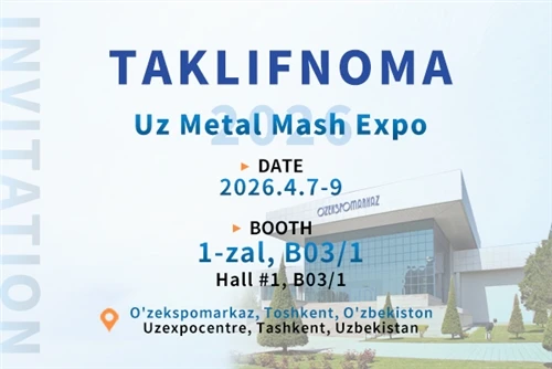 JMJD візьме участь у виставці TAKLIFNOMA Uz Metal Mash Expo 2026